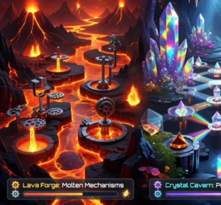 Montage de plusieurs niveaux colorés du jeu PARIS OFF NIGHTS
