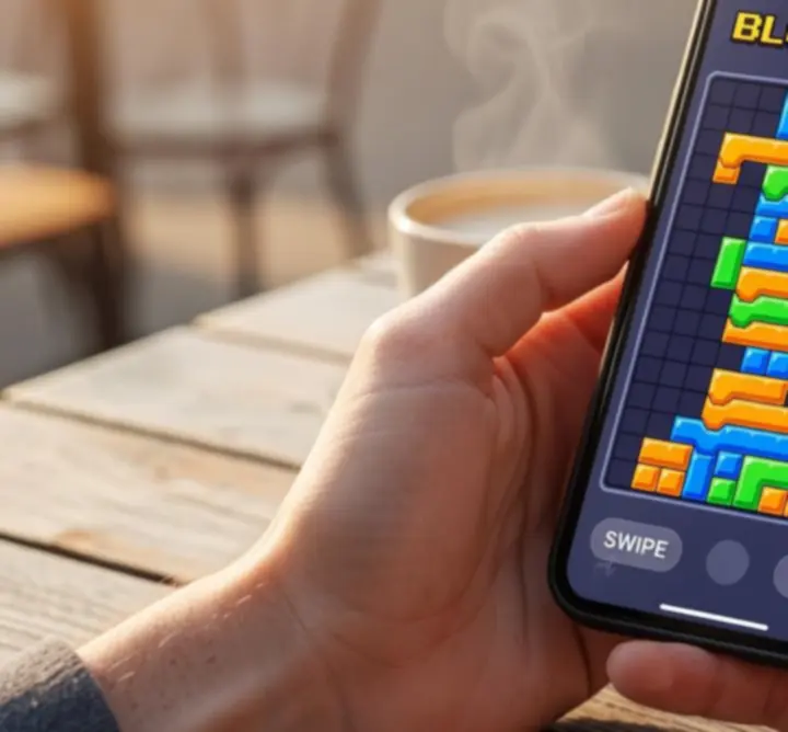 Joueur utilisant les contrôles tactiles de PARIS OFF NIGHTS sur smartphone